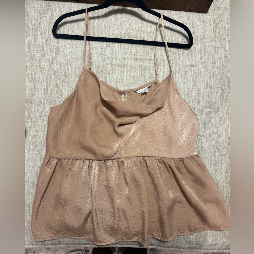 American Eagle Outfitters Shimmering Tan Camisole